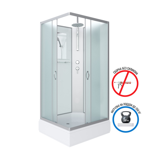 Душевая кабина Niagara Classic 330844QBKT 100х80 прямоугольная - фото 2